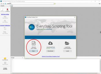 EveryStep Scripting Tool Screen